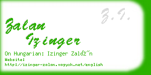 zalan izinger business card